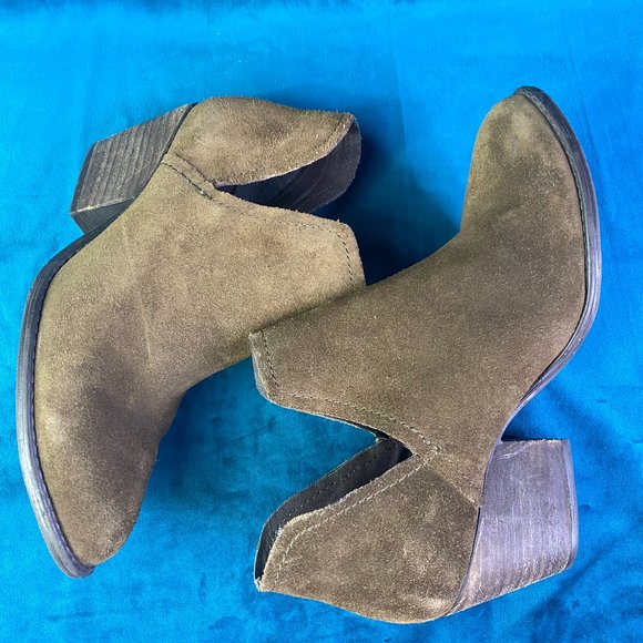 Steve Madden Adelphie Suede Boots Green - Picture 10 of 10